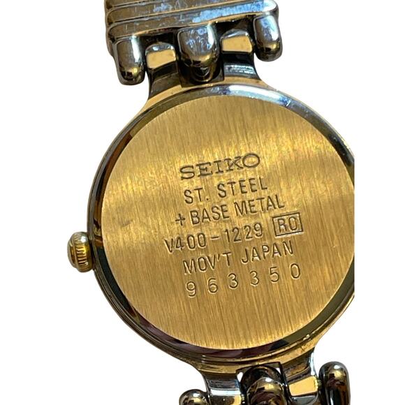 Seiko Dual tone Luxury Quartz Wrist Watch Bracelet - Picture 4 of 6